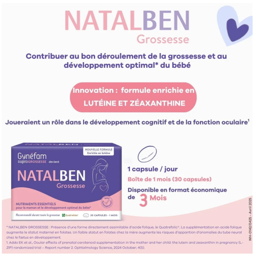 Natalben Grossesse 30 Capsules