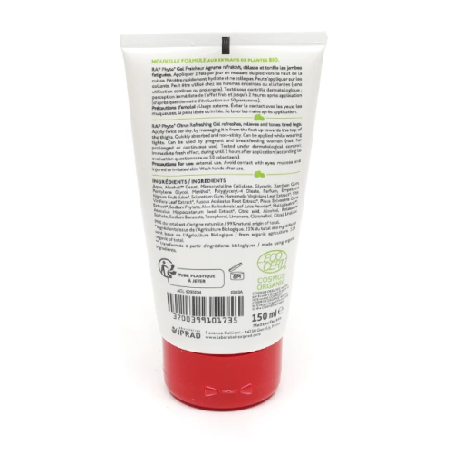 Phyto Gel Fraîcheur Jambes Légères Agrume Bio 150 ml