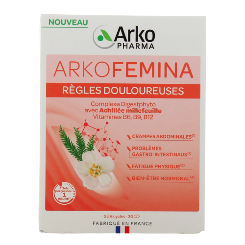 Arkofemina Règles Douloureuses 30 comprimés Arkofemina Règles Douloureuses 30 comprimés