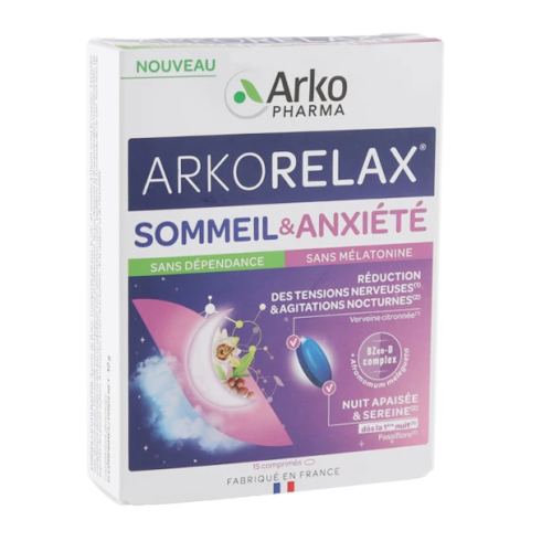 Arkorelax Sommeil et Anxiété 15 comprimés Arkorelax Sommeil et Anxiété 15 comprimés