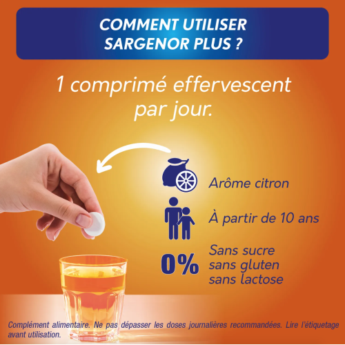 Sargenor Plus Argenine Magnésium Vitamine C 14 Comprimés Effervescents Sargenor Plus Argenine Magnésium Vitamine C 14 Comprimés Effervescents
