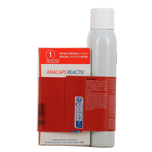 Anacaps Reactiv 90 gélules + shampooing Anaphase 200 ml offert