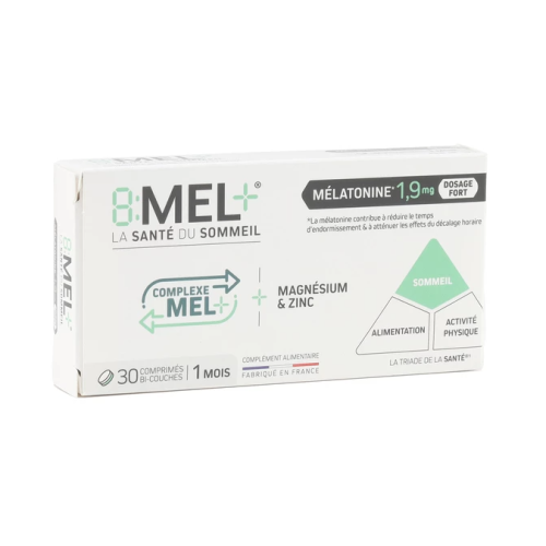 8Mel+ Mélatonine 1,9 mg 30 comprimés 8Mel+ Mélatonine 1,9 mg 30 comprimés