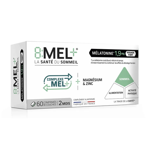 8Mel+ Mélatonine 1,9 mg 60 comprimés 8Mel+ Mélatonine 1,9 mg 60 comprimés