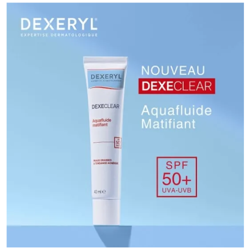 Dexeryl Dexeclear Aquafluide matifiant SPF50+ 40 ml Dexeryl Dexeclear Aquafluide matifiant SPF50+ 40 ml