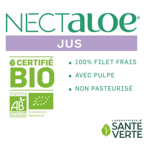 Nectaloe Aloe Vera 99,7% en Jus Bio 1 L Nectaloe Aloe Vera 99,7% en Jus Bio 1 L