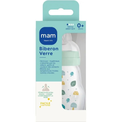 MAM Biberon Verre 170 ml Transition Naturelle Nouveau-nés Pharma360