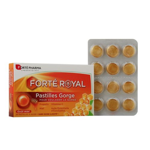 Pastilles Royales Goût Miel 24 Pastilles à Sucer Pastilles Royales Goût Miel 24 Pastilles à Sucer