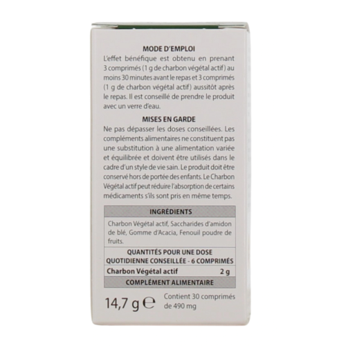 Charbon Végétal 30 comprimés Charbon Végétal 30 comprimés