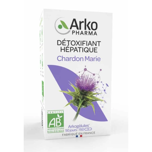 Arkogélules Chardon Marie Bio Détoxifiant Hépatique 150 Gélules