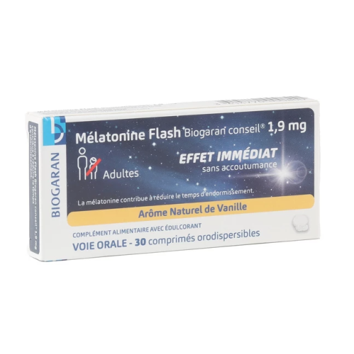 Mélatonine Flash 1,9 mg 30 comprimés