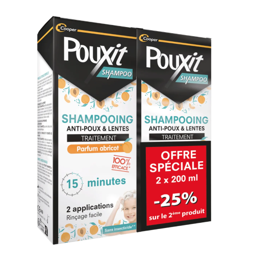 Pouxit Shampooing Anti-Poux & Lentes 2 x 200 ml Offre Spéciale Pouxit Shampooing Anti-Poux & Lentes 2 x 200 ml Offre Spéciale
