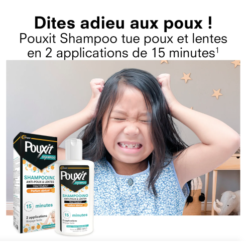 Pouxit Shampooing Anti-Poux & Lentes 2 x 200 ml Offre Spéciale