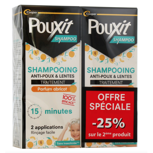 Pouxit Shampooing Anti-Poux & Lentes 2 x 200 ml Offre Spéciale