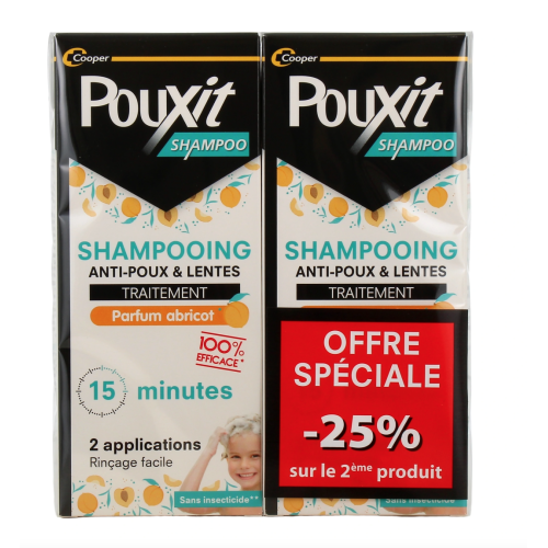 Pouxit Shampooing Anti-Poux & Lentes 2 x 200 ml Offre Spéciale