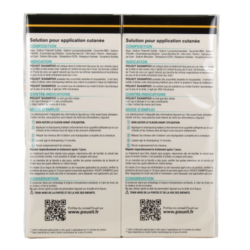 Pouxit Shampooing Anti-Poux & Lentes 2 x 200 ml Offre Spéciale