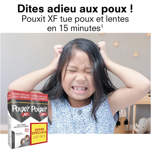 Pouxit XF Anti-Poux et Lentes Lotion 2 x 200 ml Offre Spéciale