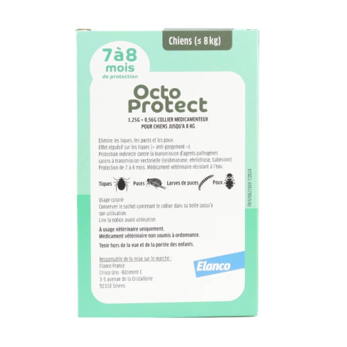 Octoprotect 1 collier anti puce petit chien Octoprotect 1 collier anti puce petit chien
