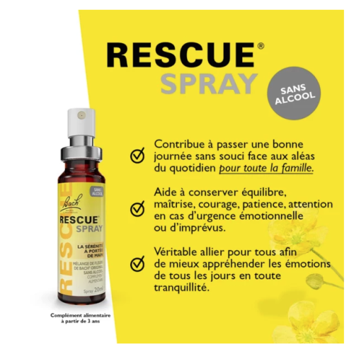 Rescue Spray Sans Alcool 20 ml Rescue Spray Sans Alcool 20 ml