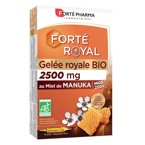 Forté Royal Gelée Royale 2500 mg Bio 10 Ampoules Forté Royal Gelée Royale 2500 mg Bio 10 Ampoules