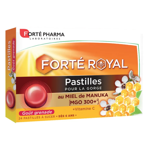 Pastilles Gorge au Miel de Manuka 24 Pastilles Goût Grenade Pastilles Gorge au Miel de Manuka 24 Pastilles Goût Grenade