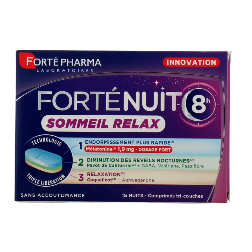 Forté Nuit Sommeil Relax 8H 15 Comprimés Forté Nuit Sommeil Relax 8H 15 Comprimés