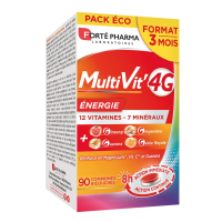 MultiVit'4G Energie 90 Comprimés Bicouches