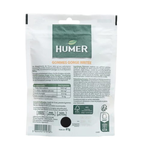 Gommes Gorge Sensible menthe eucalyptus 30 Gommes Gommes Gorge Sensible menthe eucalyptus 30 Gommes