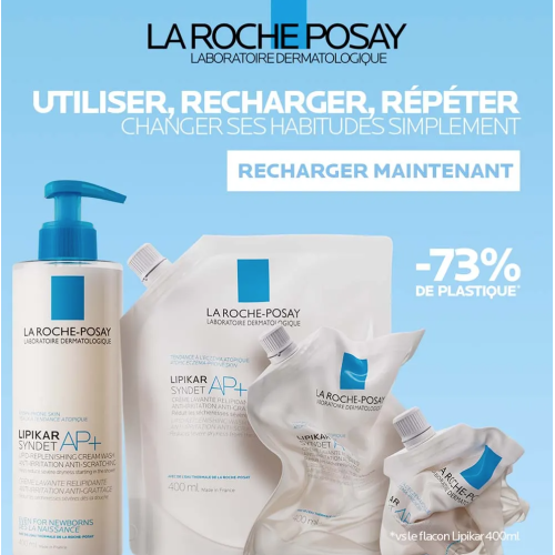 Lipikar Syndet AP+ 400 ml + Éco-Recharge 400 ml Lipikar Syndet AP+ 400 ml + Éco-Recharge 400 ml