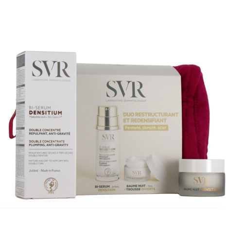 Densitium Bi-Sérum 2 x 15 ml + Baume Nuit Réparation Globale 15 ml + Trousse Offerte Densitium Bi-Sérum 2 x 15 ml + Baume Nuit Réparation Globale 15 ml + Trousse Offerte