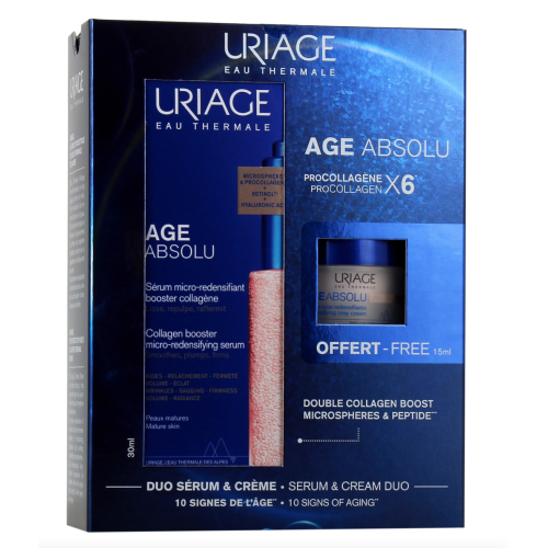 Age Absolu Sérum Micro-Redensifiant Booster Collagène 30 ml + Crème Rose Redensifiante 15 ml Offert Age Absolu Sérum Micro-Redensifiant Booster Collagène 30 ml + Crème Rose Redensifiante 15 ml Offert