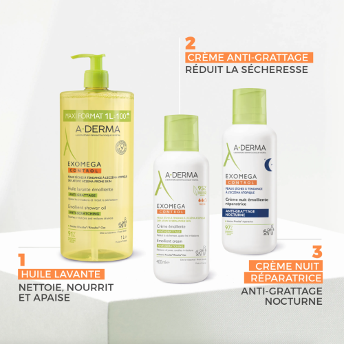 EXOMEGA CONTROL Huile Lavante Émolliente Anti-Grattage 1L