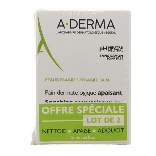 Pain Dermatologique Apaisant 2 x 100 g