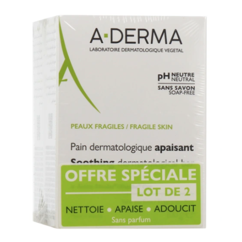 Pain Dermatologique Apaisant 2 x 100 g