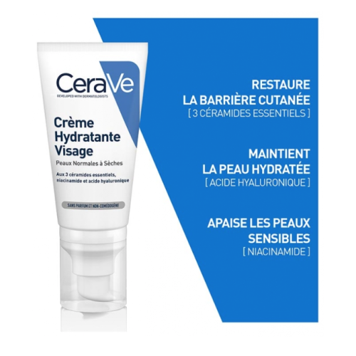 Crème Hydratante Visage 52 ml + Crème Lavante Hydratante 88 ml + Chaussettes Offertes, Coffret