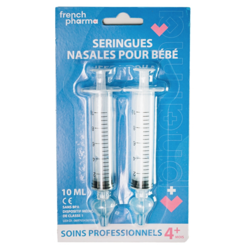 Seringues Nasales pour Bébé 4 Mois et + 2 x 10 ml