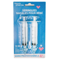 Seringues Nasales pour Bébé 4 Mois et + 2 x 10 ml