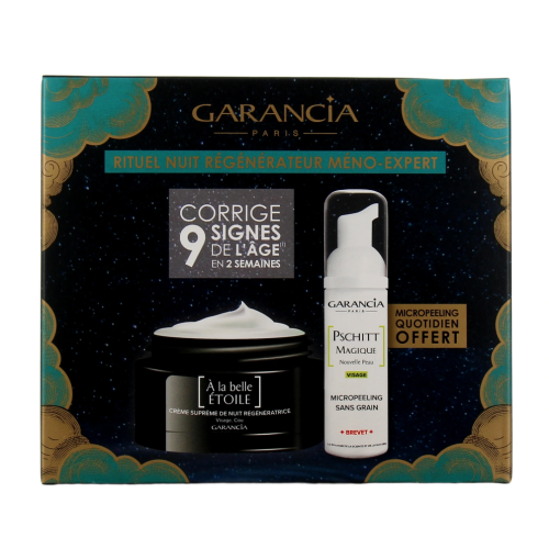 Meno-Expert À la Belle Étoile Crème Suprême de Nuit 40 ml + Pschitt Magique Nouvelle Peau 30 ml Offert, Coffret