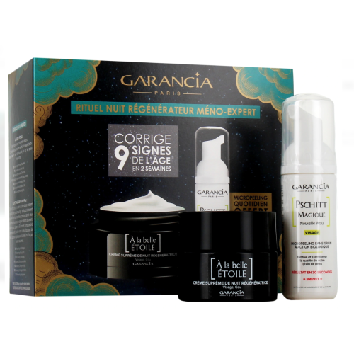 Meno-Expert À la Belle Étoile Crème Suprême de Nuit 40 ml + Pschitt Magique Nouvelle Peau 30 ml Offert, Coffret