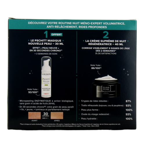 Meno-Expert À la Belle Étoile Crème Suprême de Nuit 40 ml + Pschitt Magique Nouvelle Peau 30 ml Offert, Coffret