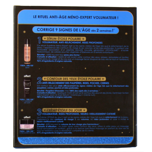 Meno-Expert Étoile Polaire Sérum Suprême 30 ml + Son Rituel Anti-Âge Volumateur Offert, Coffret