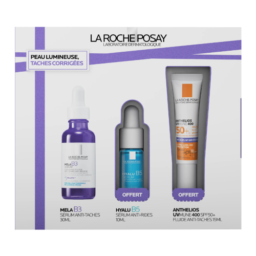 Mela B3 Sérum Concentré Anti-Taches 30 ml + Routine Peau Lumineuse Offerte, Coffret