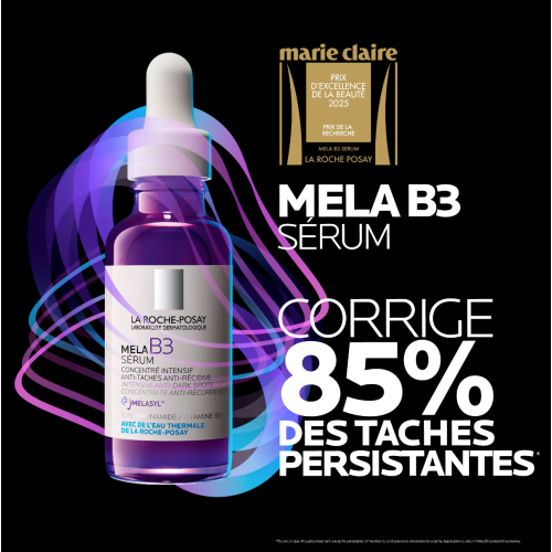 Mela B3 Sérum Concentré Anti-Taches 30 ml + Routine Peau Lumineuse Offerte, Coffret