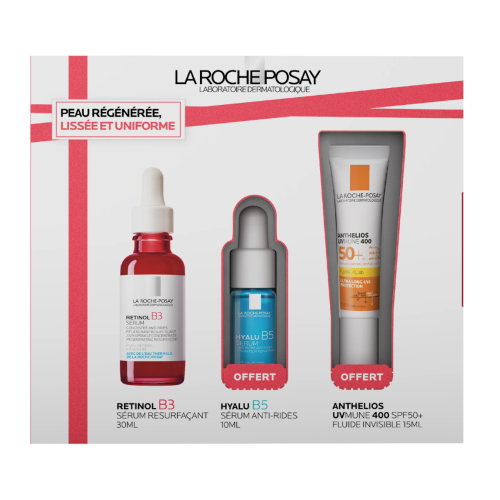 COFFRET RETINOL B3 Sérum Anti-Rides + HYALU B5 Sérum Offert + ANTHELIOS UVMUNE 400 Fluide Offert