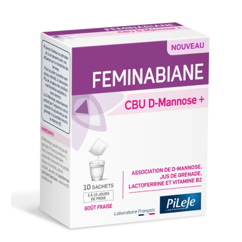 Feminabiane CBU D-Mannose+ Goût Fraise 10 sachets à diluer