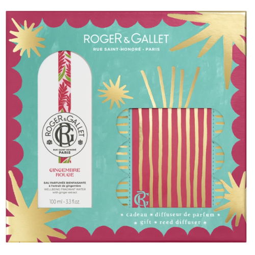Gingembre Rouge Eau Parfumée Bienfaisante 100 ml + Diffuseur de Parfum Offert, Coffret