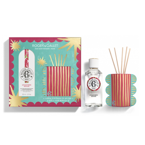 Gingembre Rouge Eau Parfumée Bienfaisante 100 ml + Diffuseur de Parfum Offert, Coffret