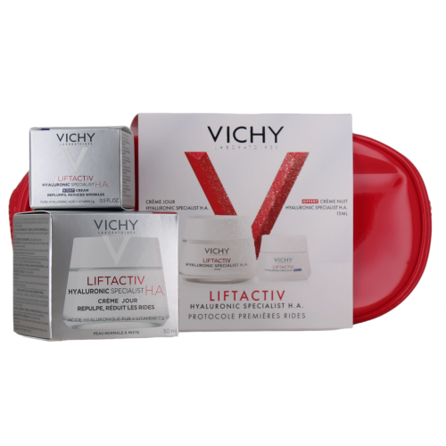 LiftActiv Hyaluronic Specialist H.A Crème Jour 50 ml + Crème Nuit 15 ml et sa Trousse Offertes