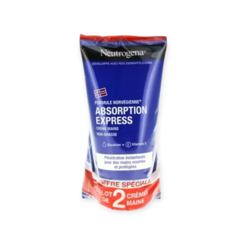 Absorption Express Crème Mains Lot de 2x 75ml