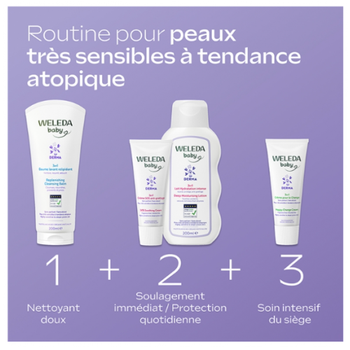 Baby Derma Baume Lavant Relipidant 3en1 Sans Parfum 200 ml